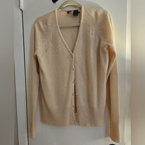 Women's Cream Cardigan Sweater